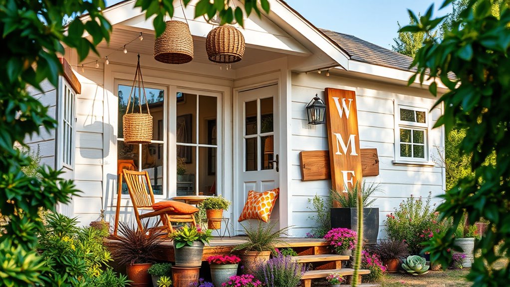 boho tiny house construction