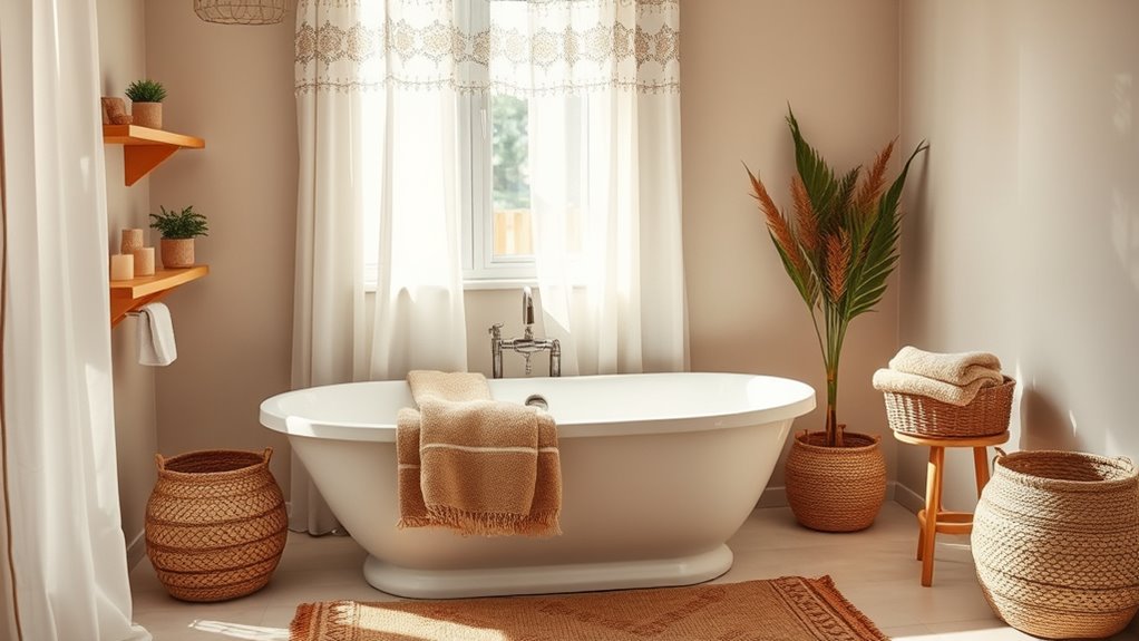 budget friendly boho bathroom transformation