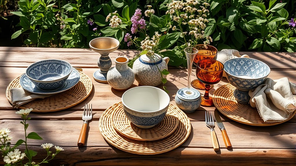 casual boho table decor