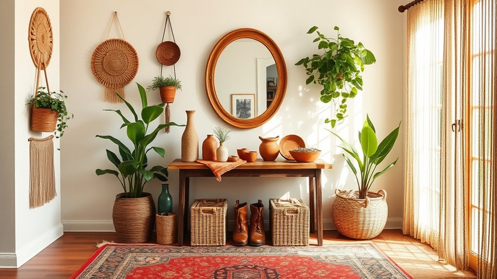 chic boho entrance style