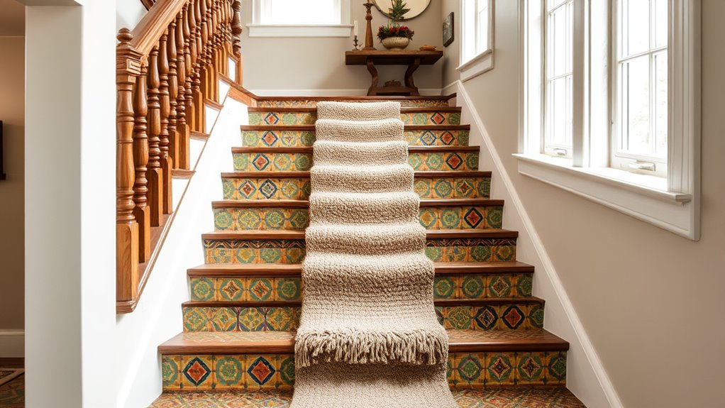 colorful patterned tiles and vintage accents