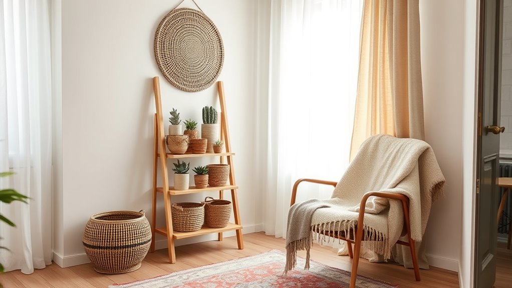 compact boho apartment decor
