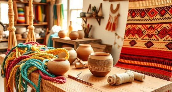 crafting with textiles and clay