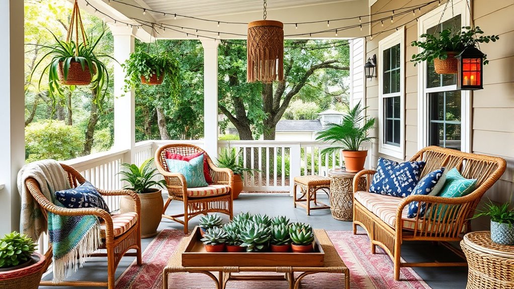 create a boho porch retreat
