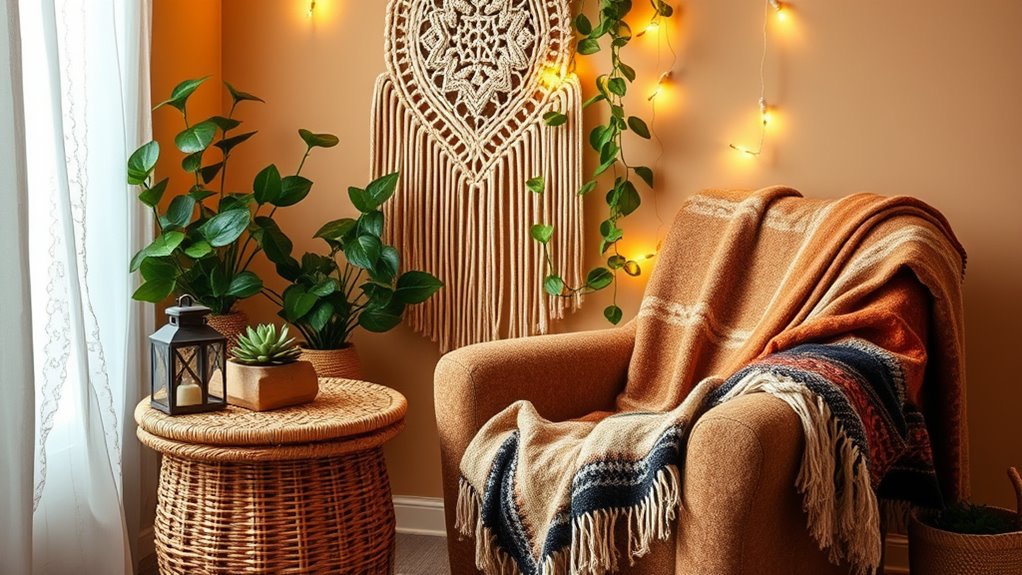 create cozy boho reading nook