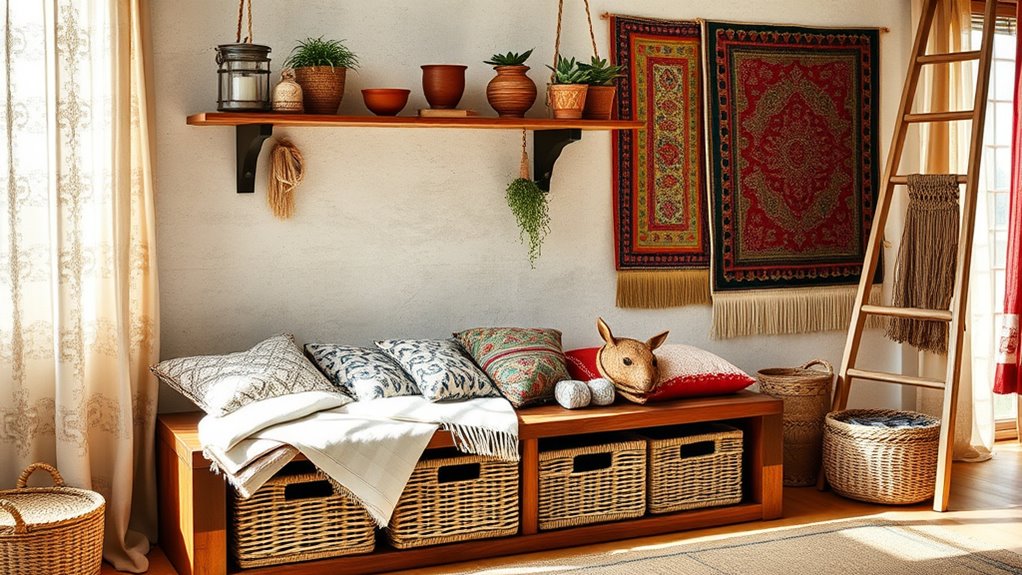 creative functional boho storage