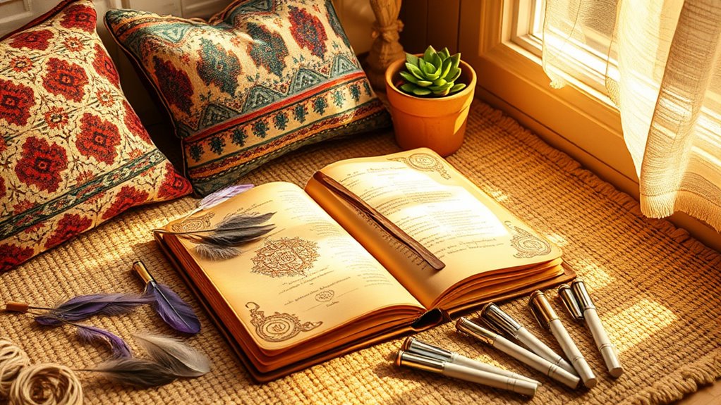 creative reflective boho journaling