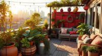 designing a boho roof garden