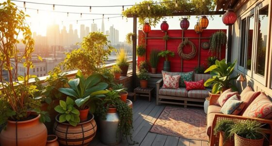 designing a boho roof garden