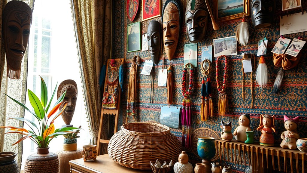 display travel souvenirs artistically