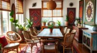 eclectic boho dining chairs