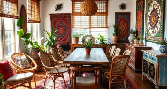 eclectic boho dining chairs