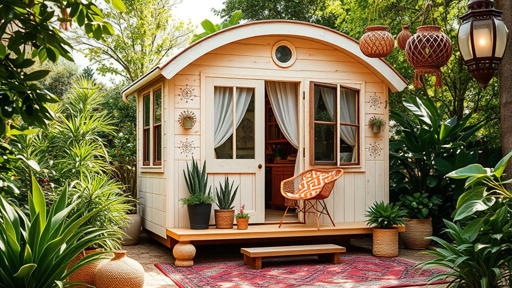 eco friendly boho tiny retreat