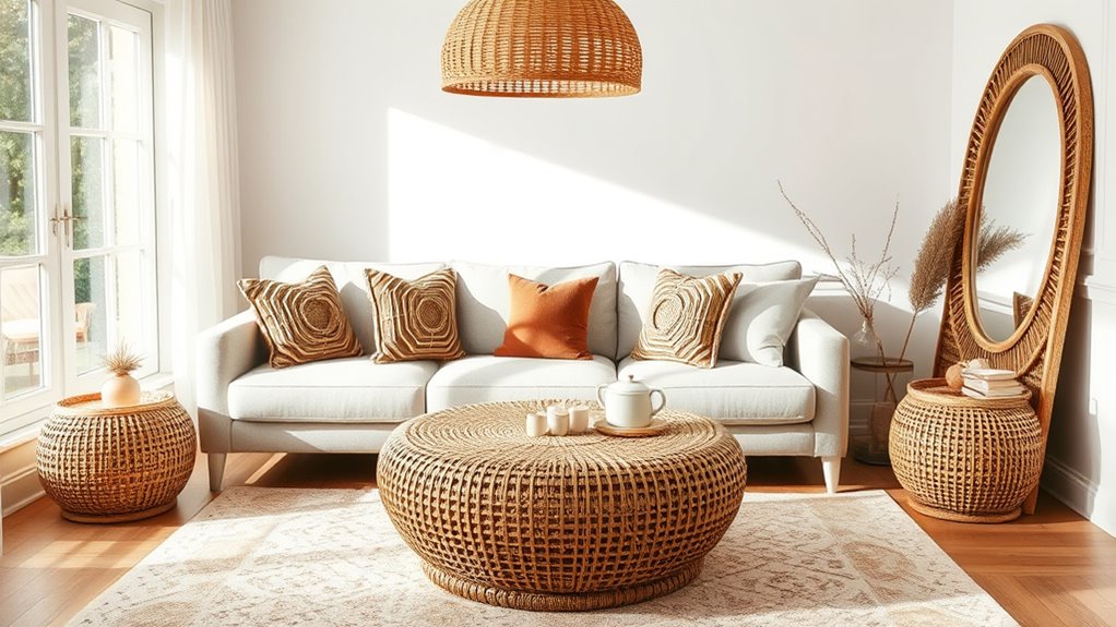 eco friendly rattan accents