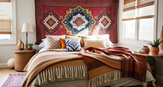 intentional boho bedding layers