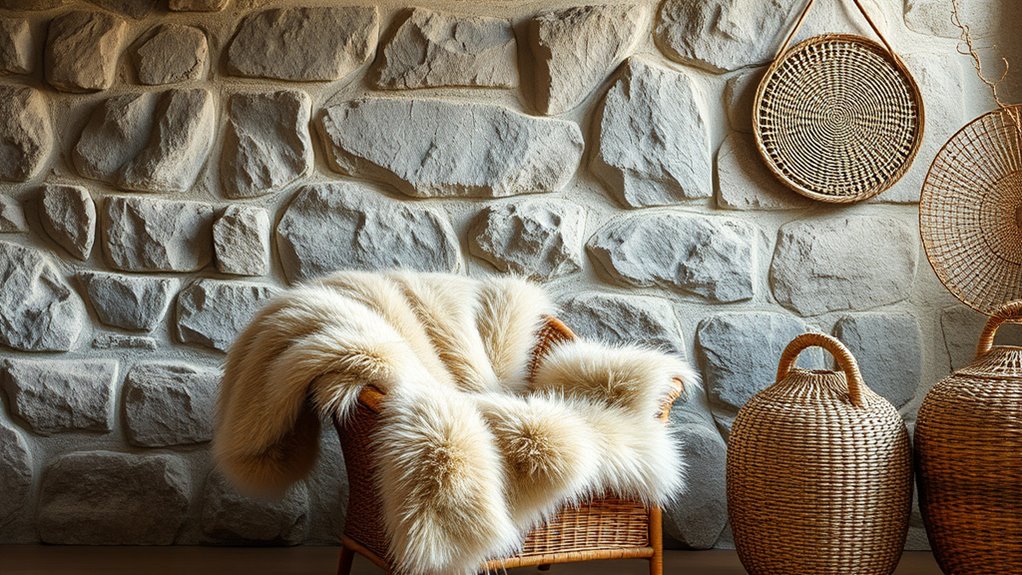 layered natural textured interiors