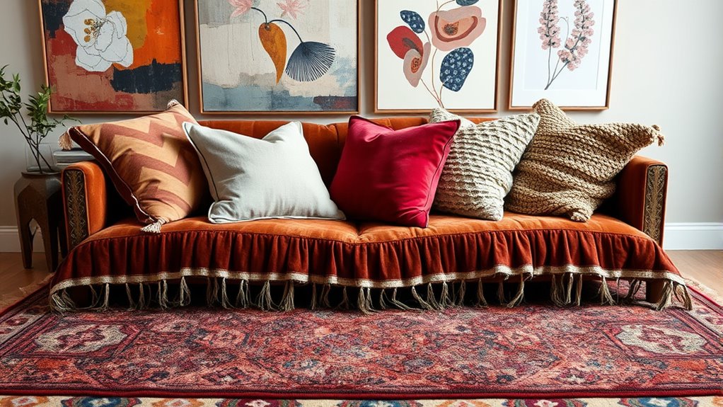 layered patterns and coordinated colors