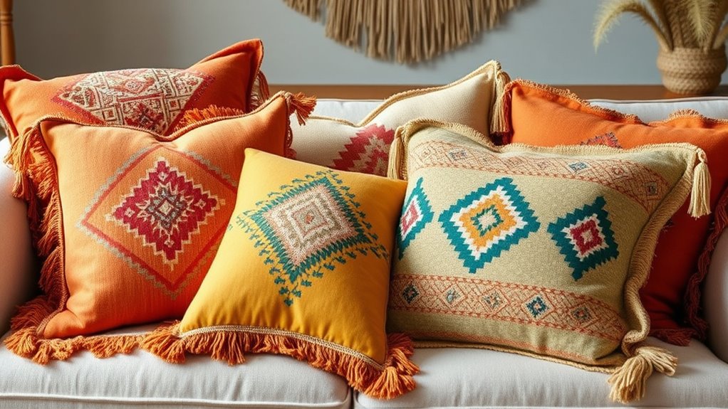 mix colorful textured textiles