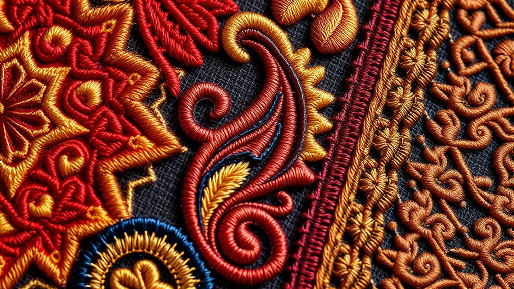 moroccan indian peruvian embroidery