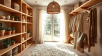 natural boho closet design