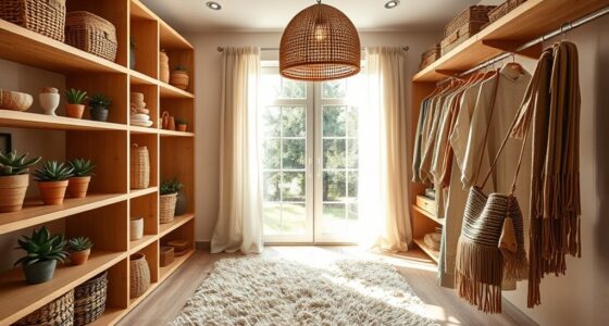 natural boho closet design