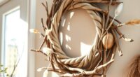 natural material boho wall art