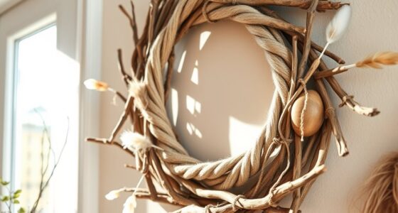 natural material boho wall art