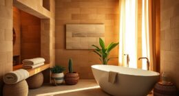 natural stone warm lighting