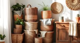 natural woven basket decor