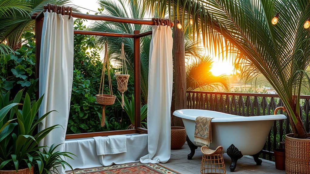 outdoor boho privacy ideas