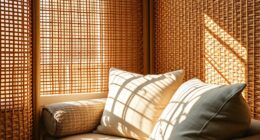 rattan accents add warmth