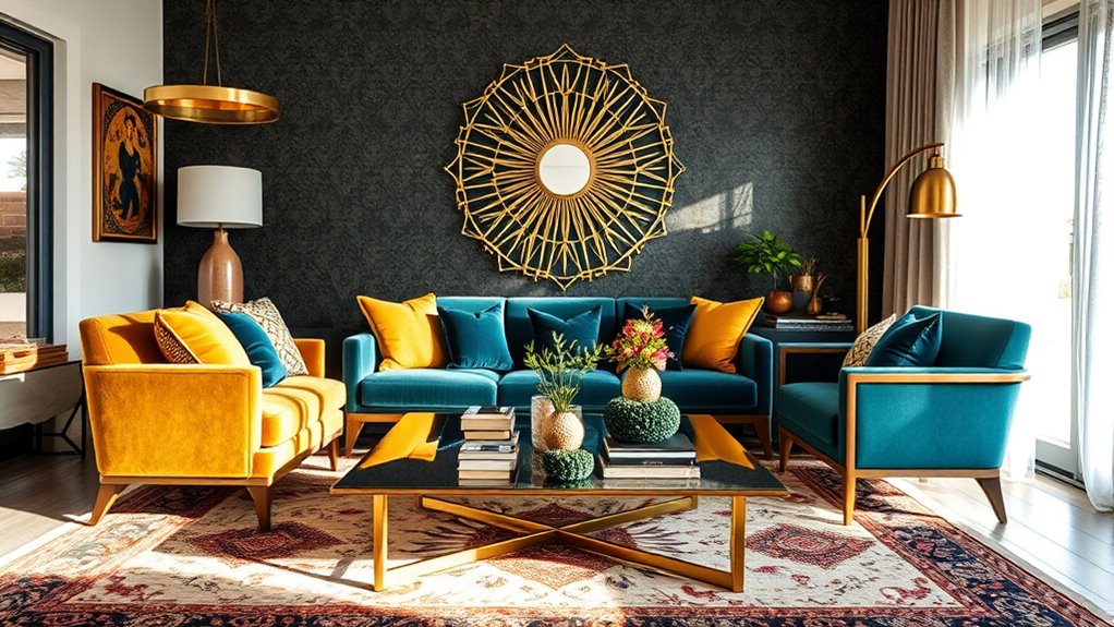 retro art deco boho
