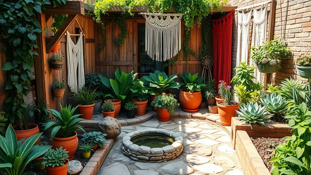 sustainable boho backyard design