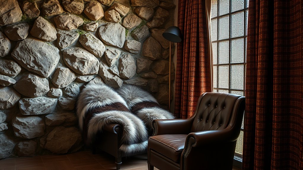 textured stone fur woven