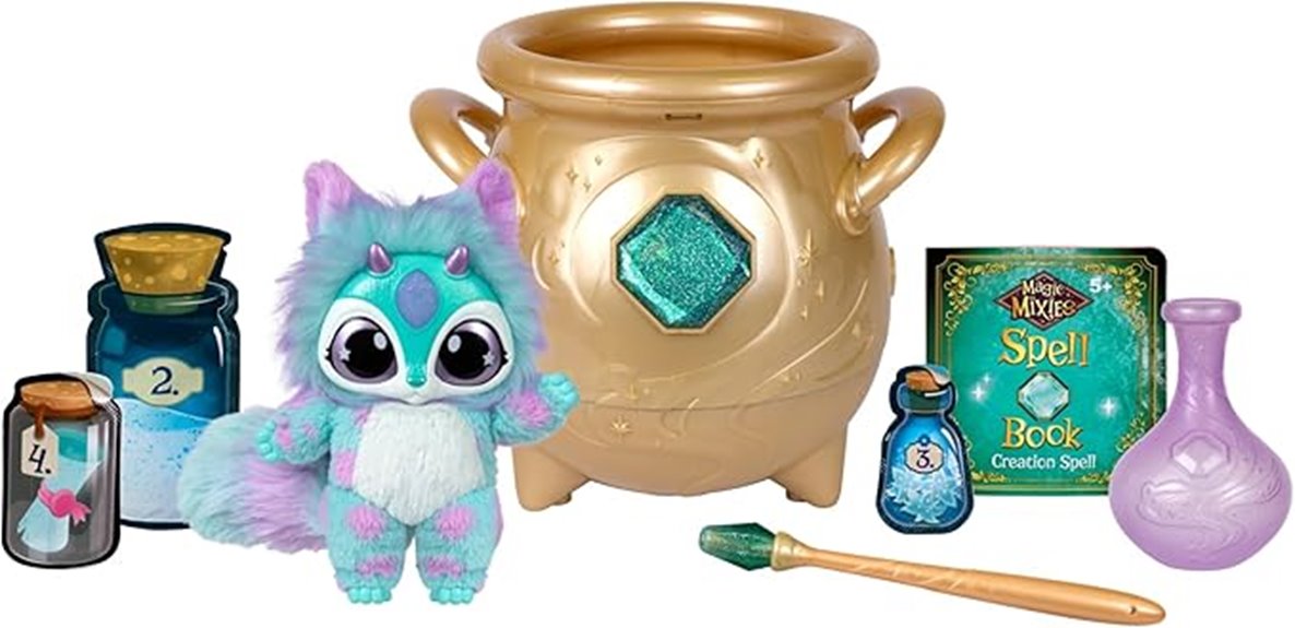 magical cauldron with plush