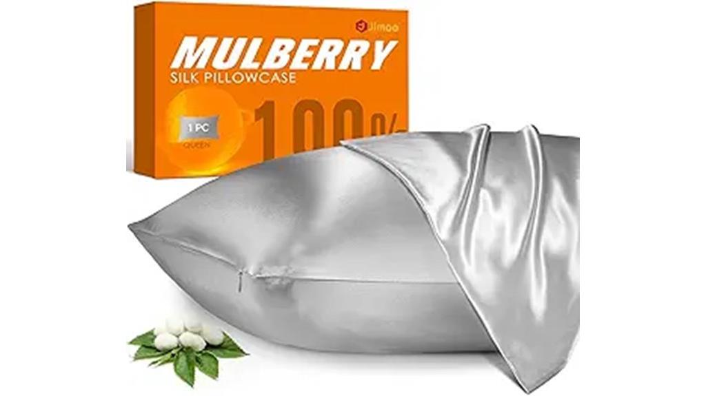 mulberry silk pillowcase silver