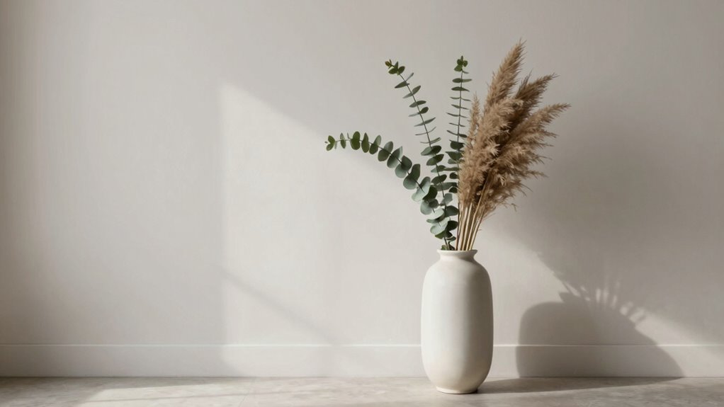 balanced floral vase arrangement