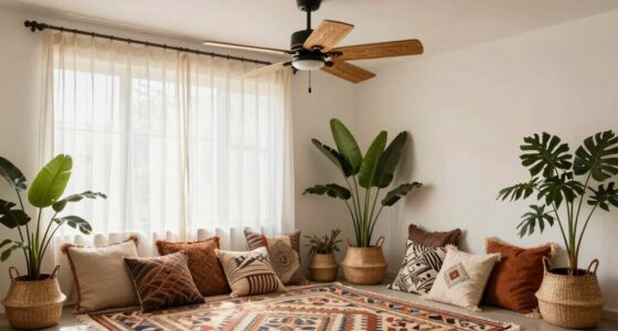 boho ceiling fan decor