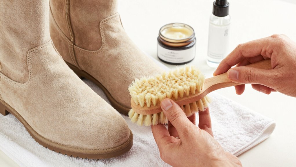 careful suede cleaning and storage