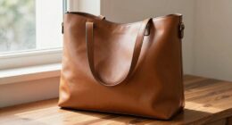comfortable leather tote bag