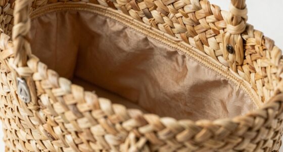 detailed woven bag lining