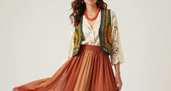 earth tones with bright accent