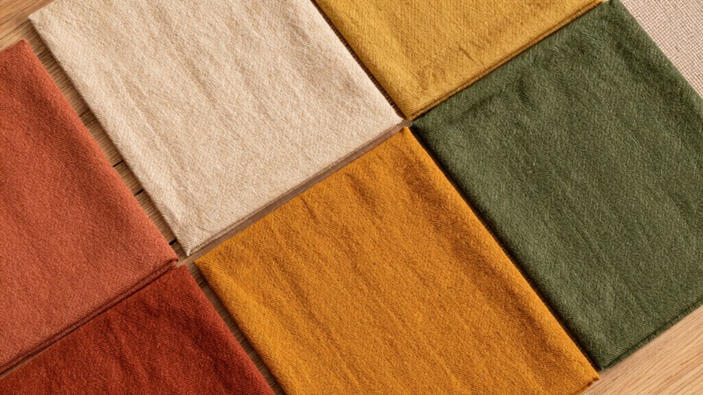 earthy tones with natural textures