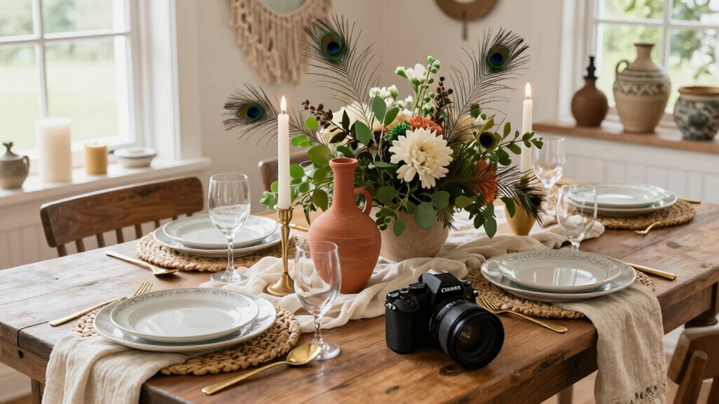 elegant boho centerpiece ideas