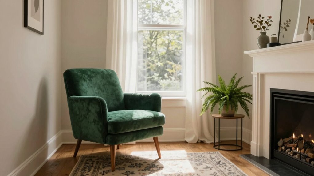 ideal accent chair placement