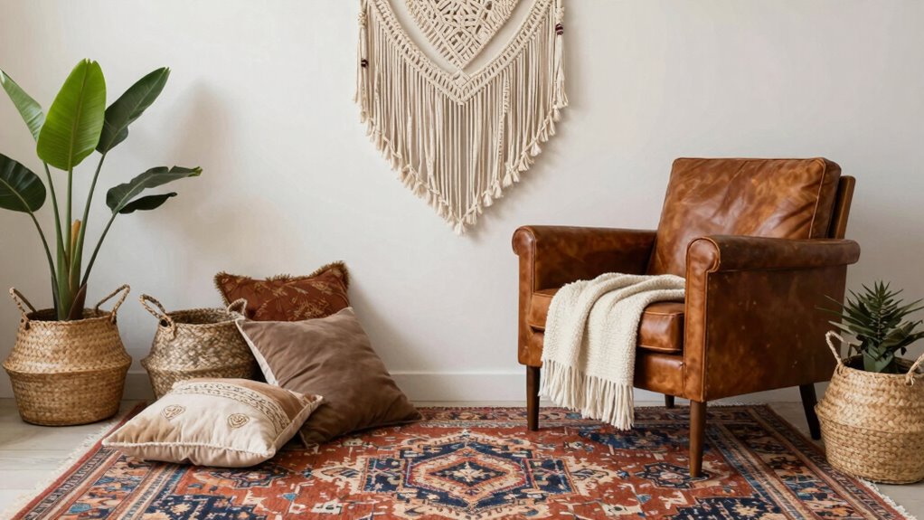layered boho decor harmony