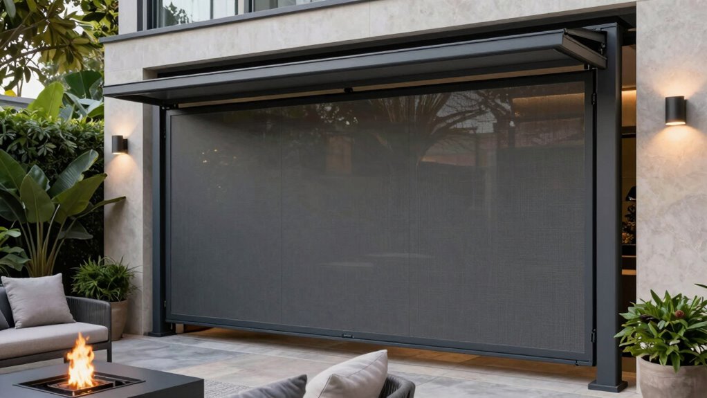 layered privacy with greenery