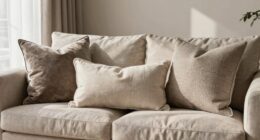 minimalist pillow arrangement