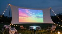 optimal outdoor projector brightness