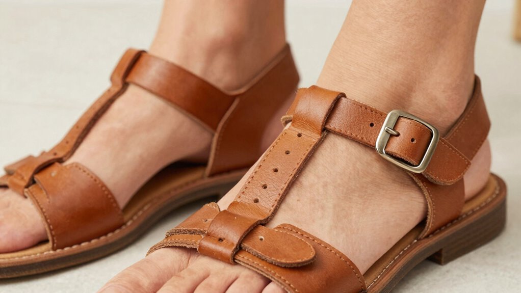 properly fitted supportive sandals